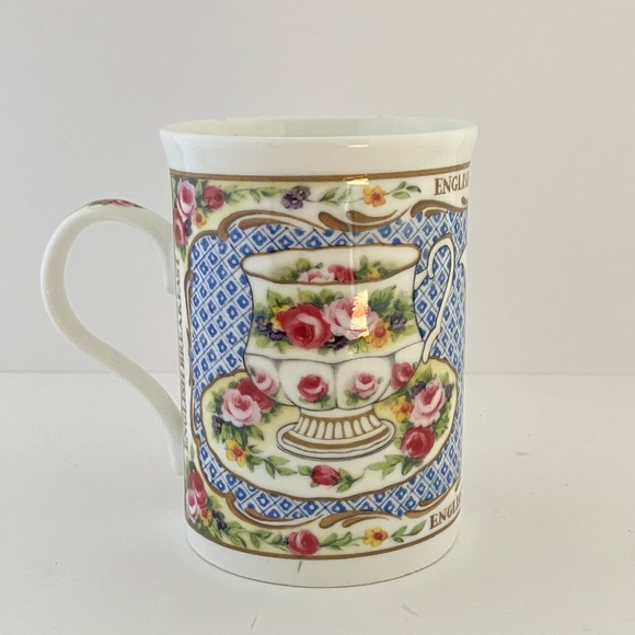 Crown Trent China Limited, Made In England Breakfast Mug Cup Floral Teapot - Picture 3 of 12